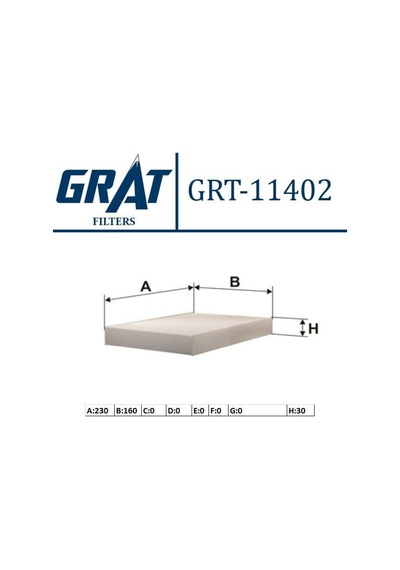 GRAT 11402 Polen Filtresi CLIO II Kangoo Megane I / Logan / Kubıstar