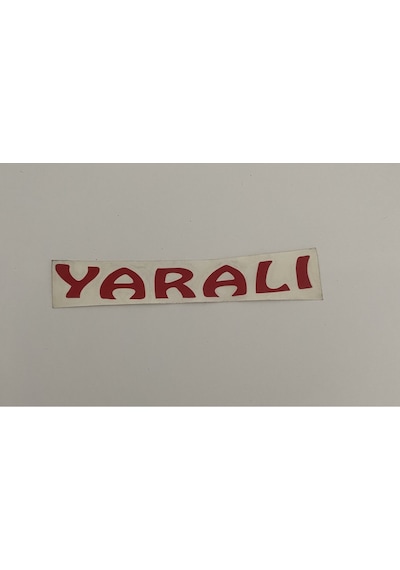 Üçel Yaralı Yapışkanlı Araç Sticker Yazı-araç Arkası Yazı-oto Cam Etiket Sticker Yazı Barkod10002124