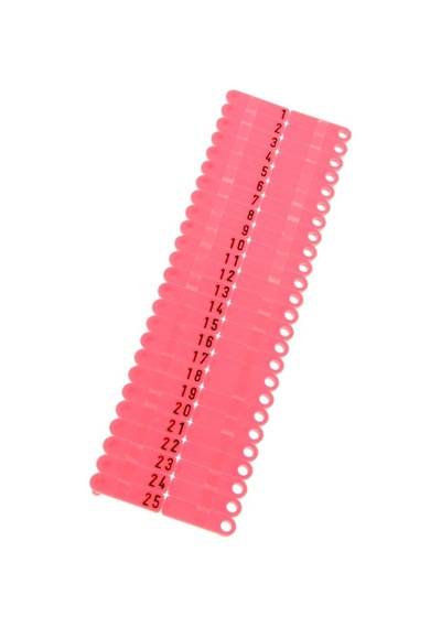 Twintag Küçükbaş Kulak Küpesi. Kırmızı. 1-50 (50 Adet/paket)