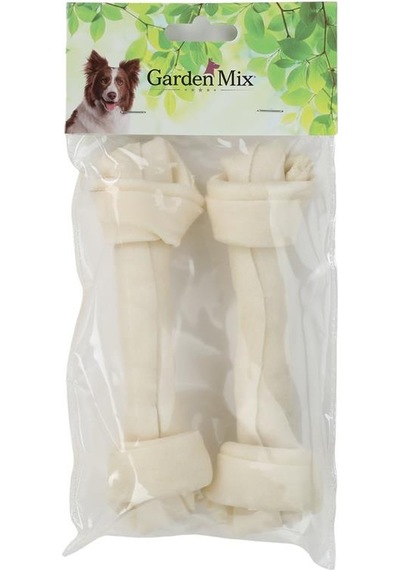 Gardenmix Sütlü Düğümlü Deri Köpek Çiğneme Kemiği 18 Cm 2 Li