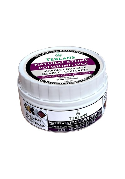 Terlans Doğaltaş Granit Koruyucu Vaks 250 Ml / Natural Stone Protection Wax / Doğal Saten Görünüm, Leke İtici Bak