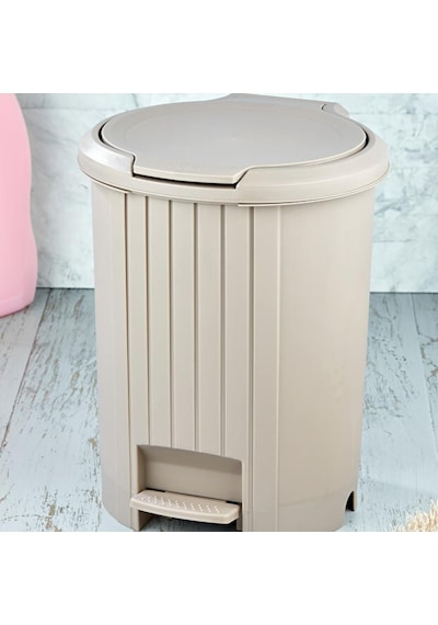 12 Litre Bas Aç Kapaklı Çöp Kovası - Click Kapak Pedallı Çöp Kovası Banyo Mutfak Çöp Kovası Siyah Diğer