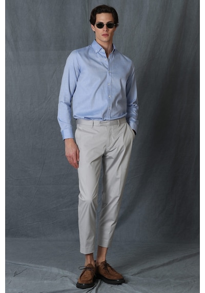 Lufian Daniel Erkek Smart Gömlek Slim Fit Mavi