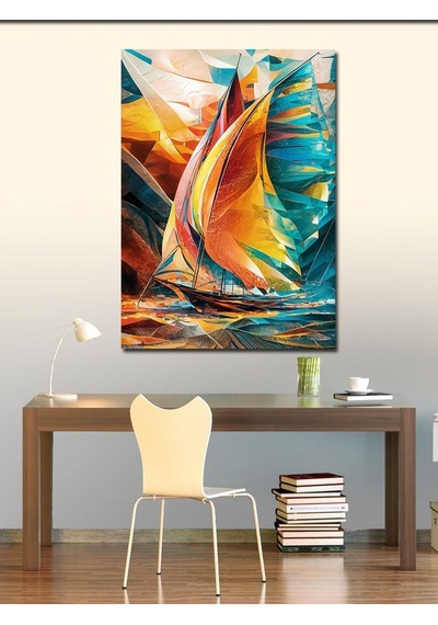 Kanvas Tablo Sarıyer Yelkenli Gemi 50cmx70cm