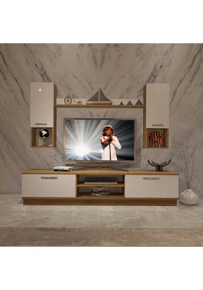Decoraktiv Eko 5dab Mdf Dvd Tv Ünitesi Tv Sehpası Pera - Beyaz