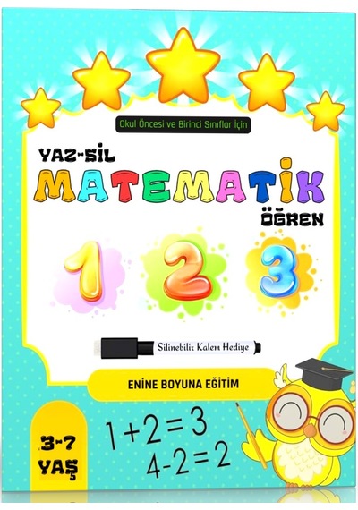 Yaz-sil Matematik Öğren Silinebilir Kalem