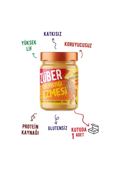 Züber Ballı Yer Fıstığı Ezmesi 315 G