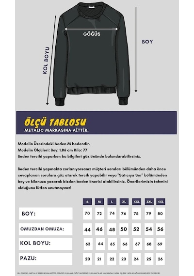 MMetalic Basic Bisiklet Yaka Erkek Sweatshirt Antrasit