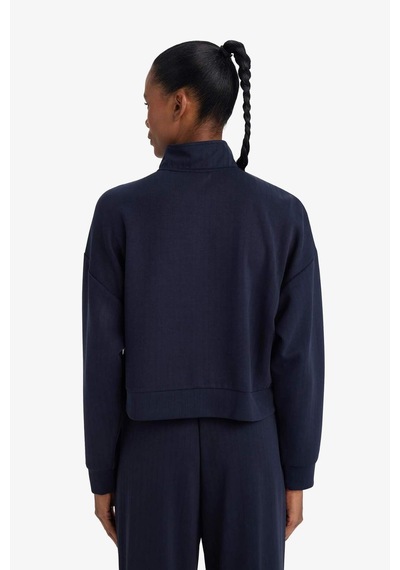 Defacto Dik Yaka Modal Sporcu Sweatshirt F9489ax26spnv146 Lacivert-nv146
