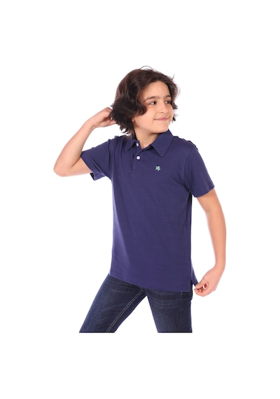 Toontoy Kids Toontoy Erkek Çocuk Polo Yaka Düğmeli Kısa Kollu Tişört Lacivert