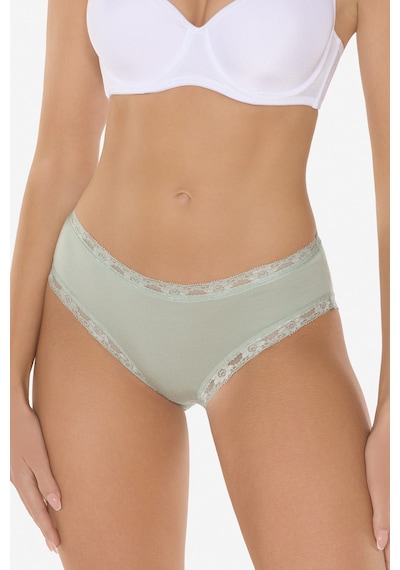 Malabadi Kadın Yeşil 2 Li Paket Extra Yumuşak Micro Modal Dantelli Slip Külot 700