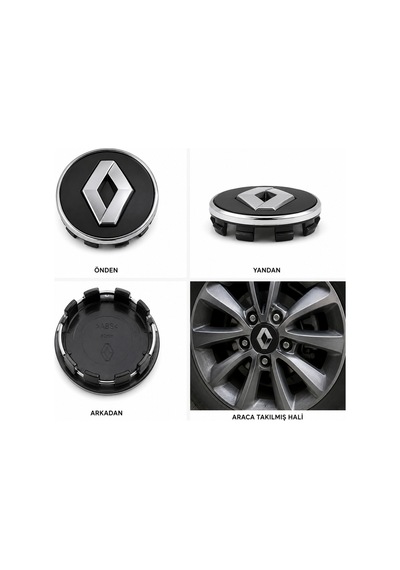 Renault Fluence / Jant Göbeği Göbek Kapağı 4 Adet Jant Orta Kapak