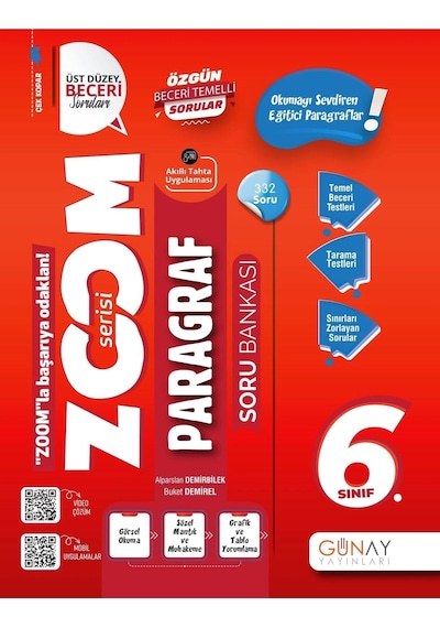 Günay Yayınları 6.sınıf Zoom Serisi Paragraf