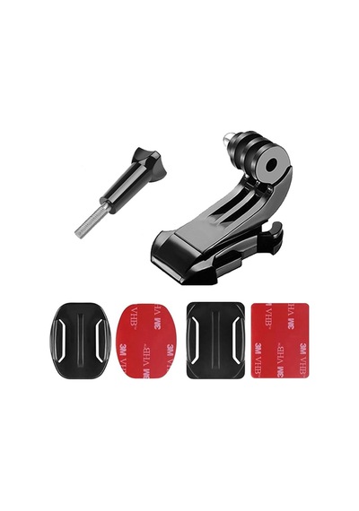 Gplus Bs06kyvj 6 Parça Oval Eğimli Zemin Ve Flat Düz Yüzey Vidalı J-hook Açılı Hızlı Tak Aksiyon Kamera Uyumlu 3m Yapışkanlı Motor Kask Bağlantı Base Seti Siyah
