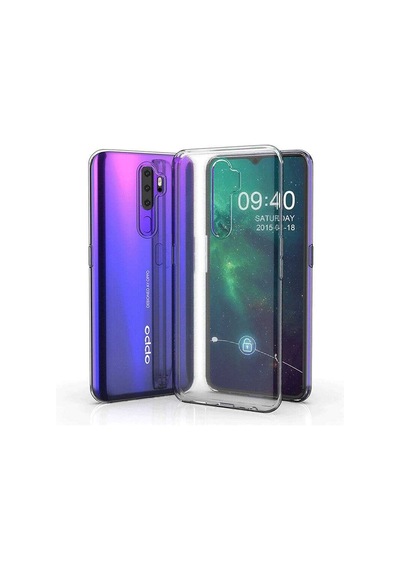 Kilifone - Oppo A5 2020 Uyumlu - Kılıf Şeffaf Soft Slim Fitt Süper Silikon Kapak - Şeffaf