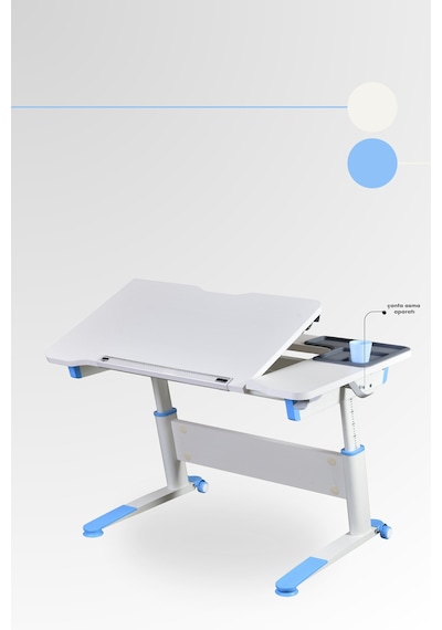 Sirius Simple Yükseklik Ve Eğim Ayarlı, Bilgisayar Ve Ofis Masası, Modern Ekru Çalışma Masası Mavi Gri Sirius Simple Yükseklik Ve Eğim Ayarlı, Bilgisayar Ve Ofis Masası, Modern Ekru Çalışma Masası Mavi Gri