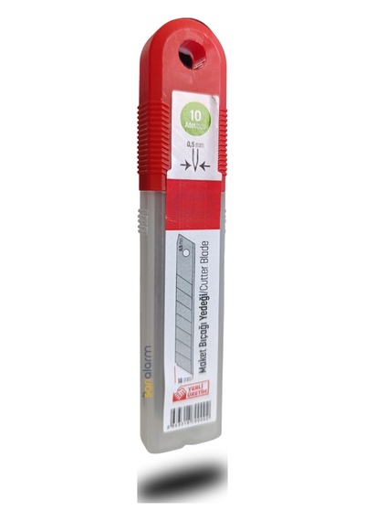 Geniş Maket Bıçağı Yedeği 10'lu Paket 18mm - Yerli Üretim