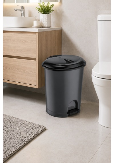20 Litre Pedallı Çöp Kovası Kapaklı Plastik Mutfak Banyo Ofis Çöp Kutusu