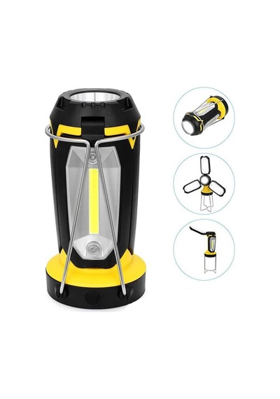 Kamp Lambası Ledli Usb Şarjlı Sarı - Siyah