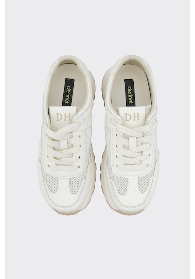 Derinet Comfort Taban Kadın Bağcıklı Sneaker Beyaz Beyaz