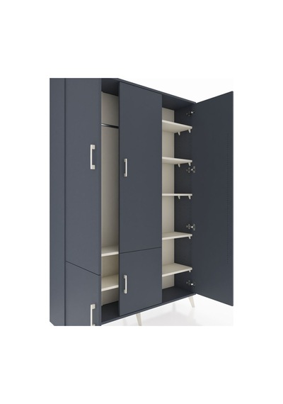 Arges Dolap 7 Raflı 5 Kapaklı Tek Askılı 132x30x195 Antrasit-antrasit/aytaşı Antrasıt/aytası Arges Dolap 7 Raflı 5 Kapaklı Tek Askılı 132x30x195 Antrasit-antrasit/aytaşı Antrasıt/aytası