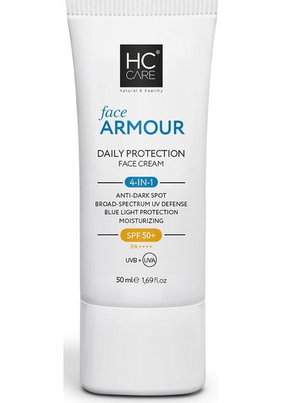Hc Care Face Armour 4'ü 1 Arada Günlük Koruyucu Güneş Kremi SPF50+ 50 ML