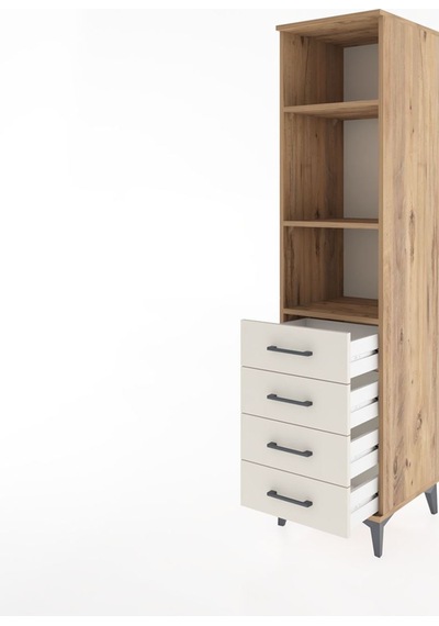 Hyperion Dolap 3 Raflı 4 Çekmeceli 44x44x182 Çam-aytaşı Atlas Çam