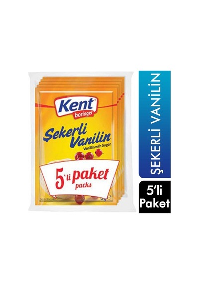 Kent Boringer Şekerli Vanilin 5'li Ekonomik Paket 48'li Paket