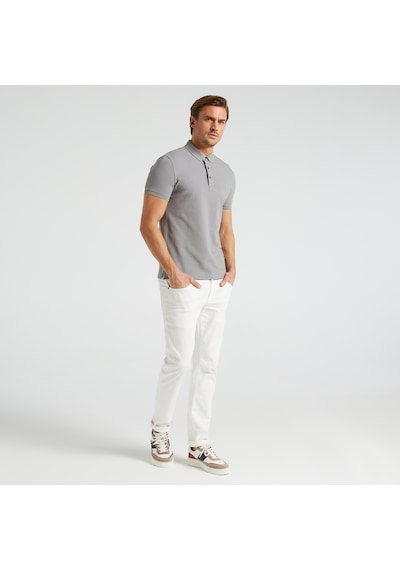 Nautica Nautıca Erkek Gri Slım Fıt Kısa Kollu Polo K35052T 0Hf Gri