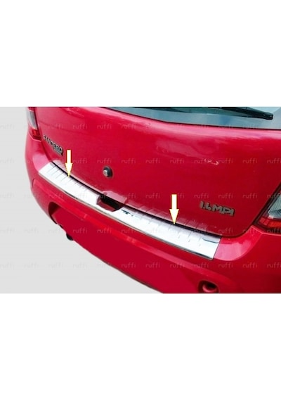 Dacia Sandero Krom Arka Tampon Üstü Koruma P.Çelik 2006-2012 Dacia Sandero Krom Arka Tampon Üstü Koruma P.Çelik 2006-2012