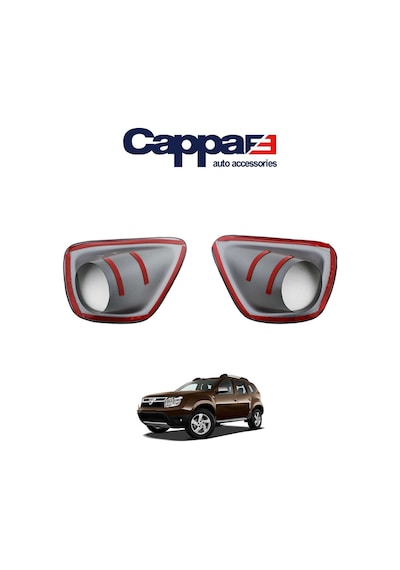 Cappafe Dacia Duster Sis Farı Çerçevesi Mat Gri  2010-2017