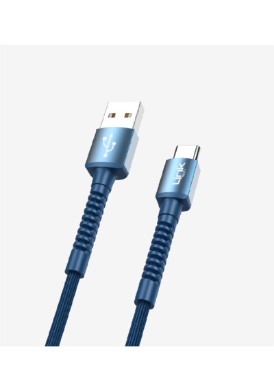 K552 Safe 3a Örgülü Metal Başlı Usb Tip-c Şarj Kablosu