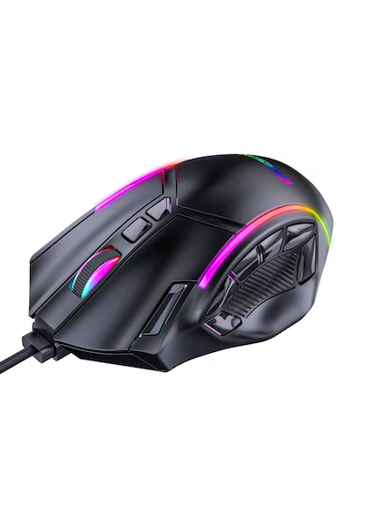 Mikespn X15 Rgb Gaming Mouse 12 Tuşlu 12800 Dpı Makrolu Oyuncu Mouse Siyah X15