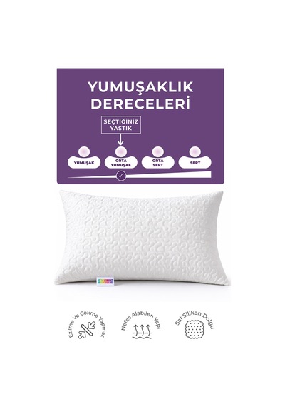 Ultrasonik Kapitone Yastık - 800 Gram Beyaz