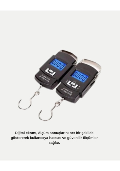 Dijital El Kantarı 50 Kg Taşıma Kapasiteli Taşınabilir Hassas Tartı