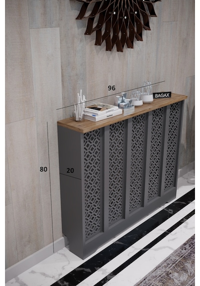 Dekoratif Petek Dolabı Kalorifer Peteği Kapatma Ünitesi Modern Tasarım İç Ölçü 96 Cm Dış Ölçü 100 Cm Petek 96 Antrasit Üstü Çam D4 Dekoratif Petek Dolabı Kalorifer Peteği Kapatma Ünitesi Modern Tasarım İç Ölçü 96 Cm Dış Ölçü 100 Cm Petek 96 Antrasit Üstü Çam D4