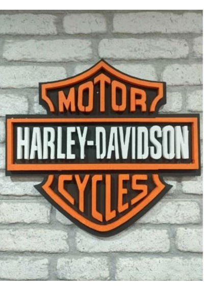 Harley-davidson Logo 50 X 50 Cm Harley-davidson Marka Logosu 3d Logo 50 x 50