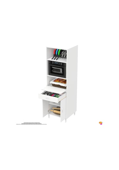 Modilayn Ennet: 60x194.6x48 Cm Fırın / Mikrodalga Dolabı 1 Çekmece, 3 Kapaklı. Mutfağınıza Yer Açın Beyaz Modilayn Ennet: 60x194.6x48 Cm Fırın / Mikrodalga Dolabı 1 Çekmece, 3 Kapaklı. Mutfağınıza Yer Açın Beyaz