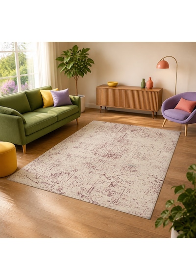 Kartela Halı Sina Halı Jüt Taban Dokuma Halı Gül Kurusu - 100 X 150 Cm