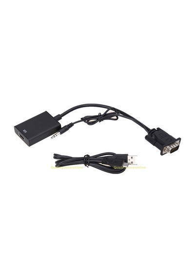 Vga To Hdmi Kablo Dönüştürücü Projeksiyon Tv Görüntü Ses Çevirici