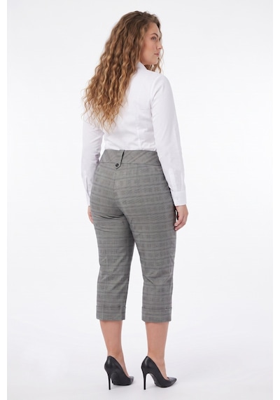 Baglan Kadın Bermuda Duble Paça Pantolon Bgl-st05669 Gri