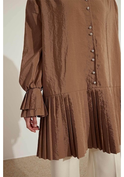 Hooopstore Pilise Detaylı Camel Gömlek