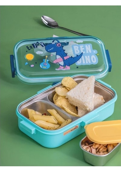 Akıllıelma-lunch Box Beslenme Kabı Çelik İthal Enjoy Yeşil K.2537 92553 0237 Yeşil