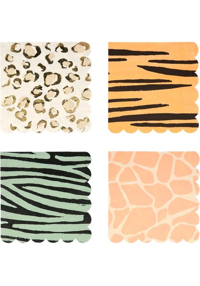 Meri Meri - Safari Napkins - Safari Peçete - L - 16'lı