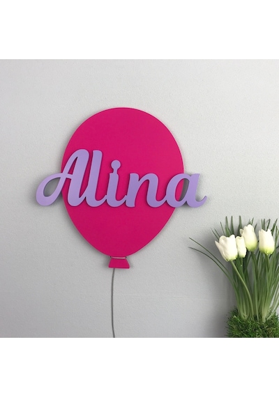 Hdrlazerdizayn Balon Model Isme Özel Kapı Ve Duvar Süsü Çok Renkli