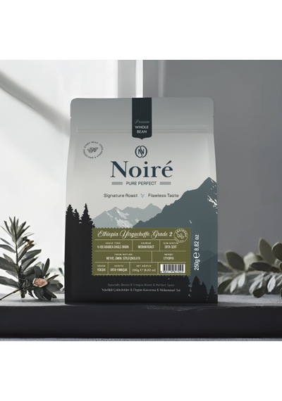 Noire Ethiopia Yirgacheffe Grade 2 250g %100 Arabica Single Origin Çekirdek