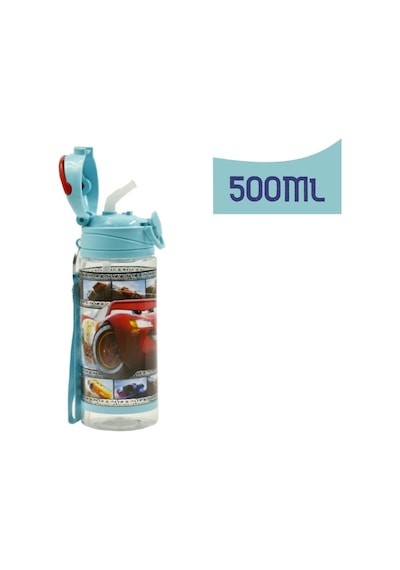 Frocx Disney Cars Lisanslı Pipetli Matara 500 Ml Turkuaz Otto-44206 Çok Renkli
