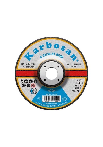 Karbosan Nk Bombeli Metal Taşlama Taşı 115x6.4x22 Mm