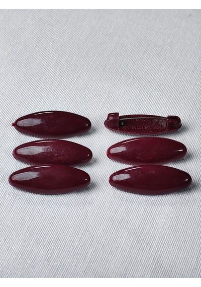 Mim Eşarp Eşarp Ve Şal Klips Toka İğnesi Safety Pin 6 Adet Koyu Bordo