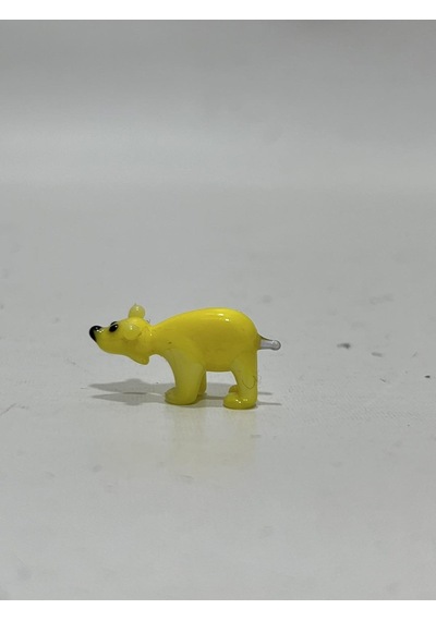 El Yapımı Mini Murano Cam Ayı Biblo A173-06